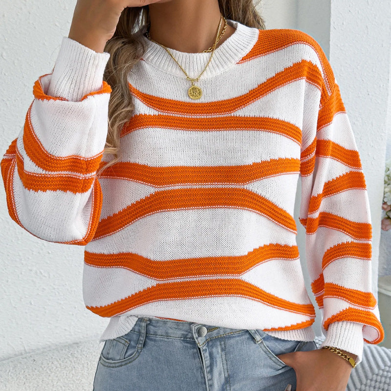 Ella Wave Stripe Knit Jumper