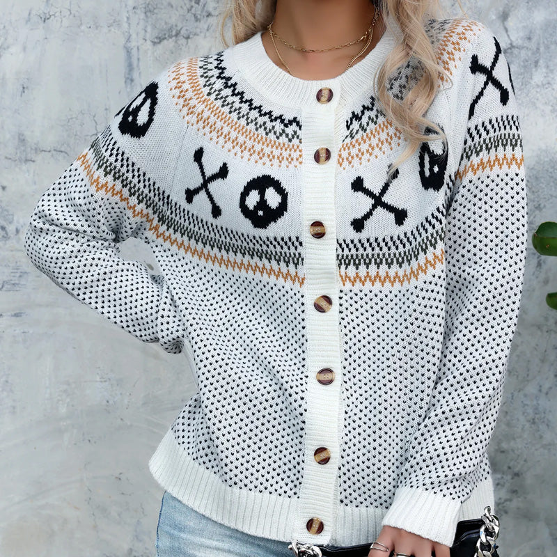 Skull Knit Cardigan