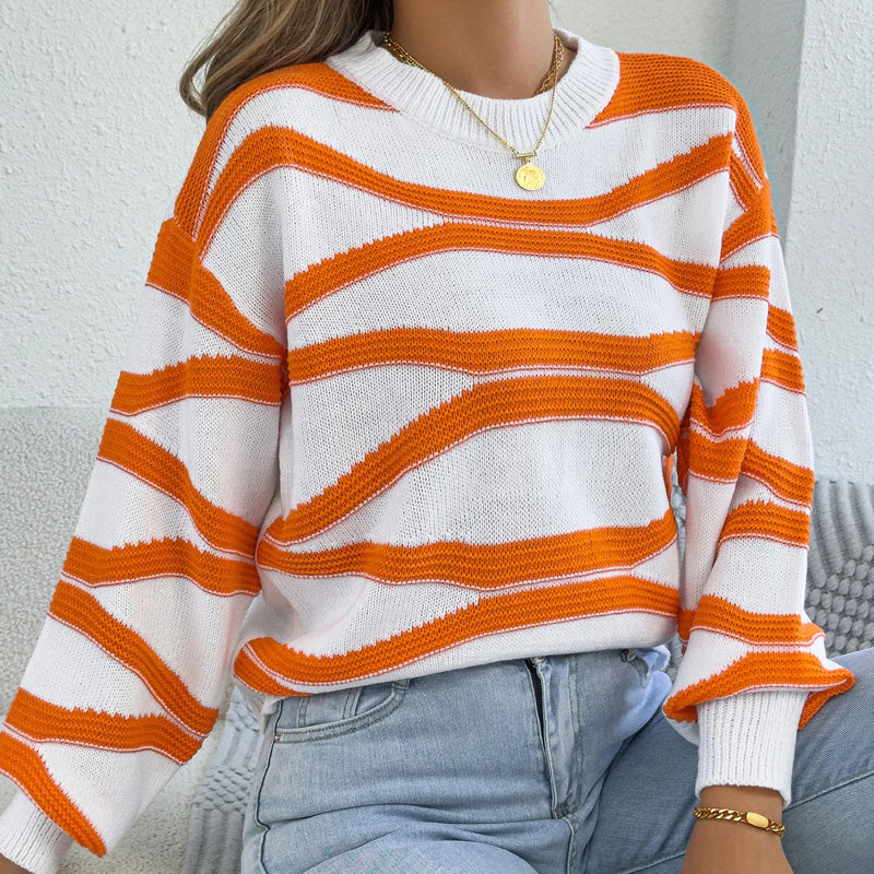 Ella Wave Stripe Knit Jumper