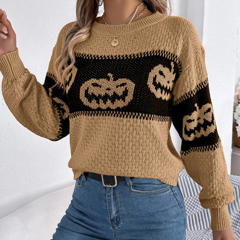 Pumpkin Knit Crew