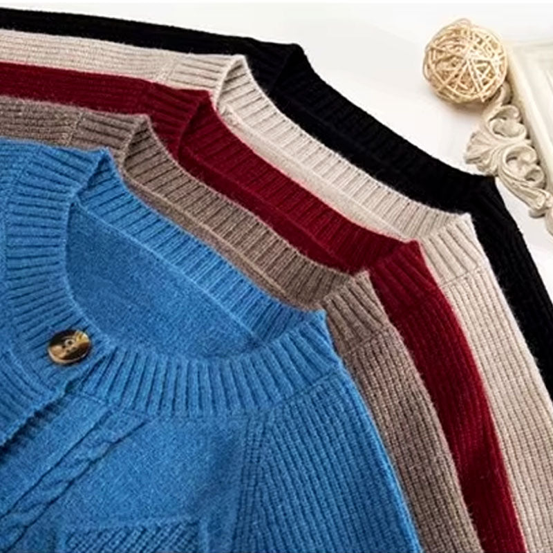 Sophie Classic Diamond Knit Cardigan