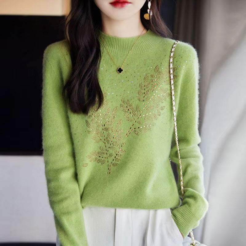 Adeline Leaf Embellishments Sweater