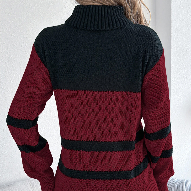 Sophia High Neck Stripe Jumper