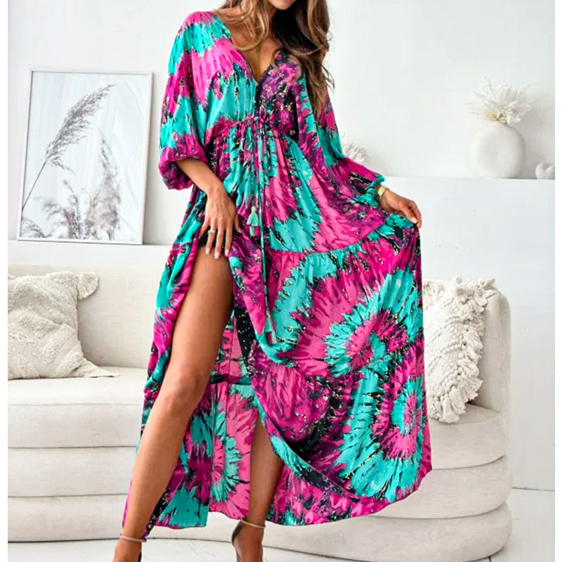 Sunset Swirl Maxi Dress