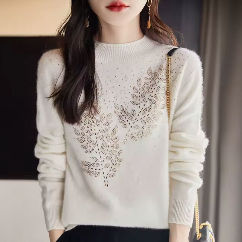Adeline Leaf Embellishments Sweater