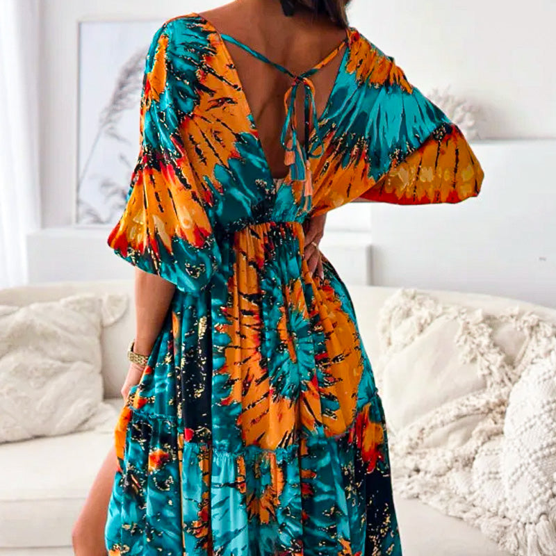 Sunset Swirl Maxi Dress