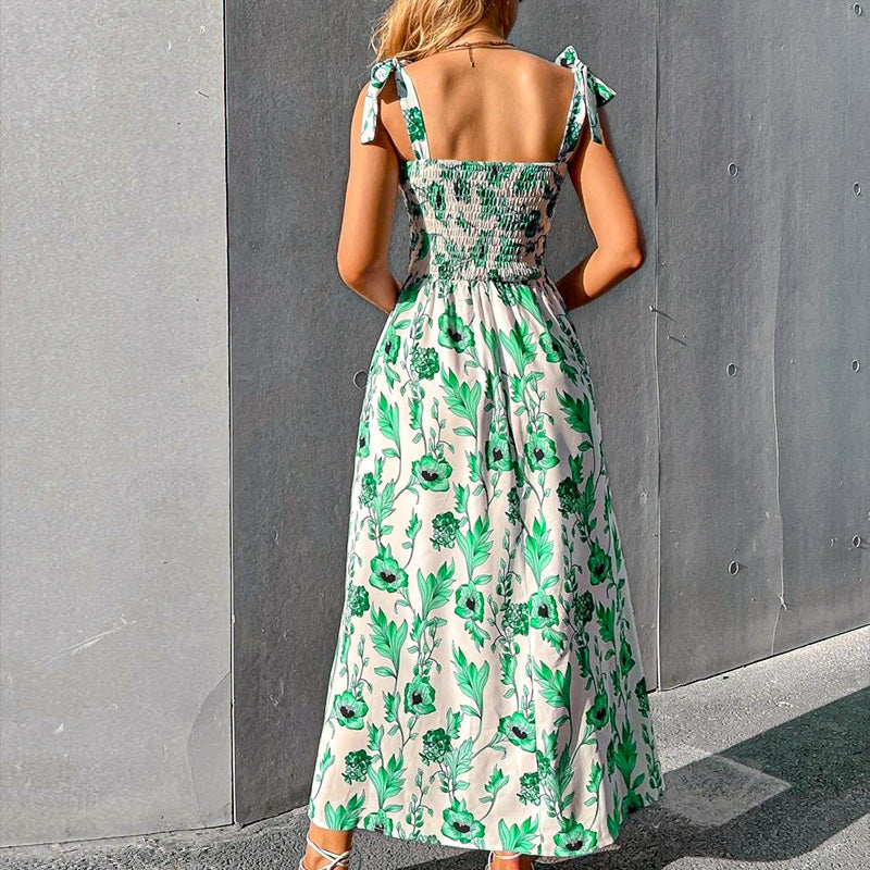 Sunbloom Tie-Strap Maxi Dress