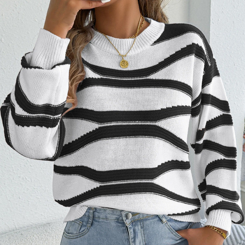 Ella Wave Stripe Knit Jumper