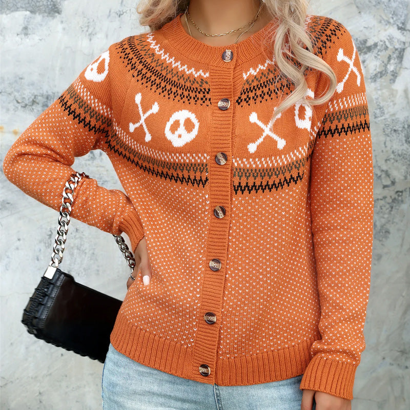 Skull Knit Cardigan