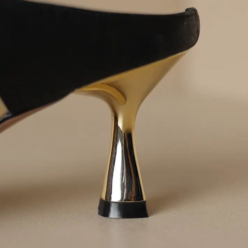 Gilded Pearl Twist Mule