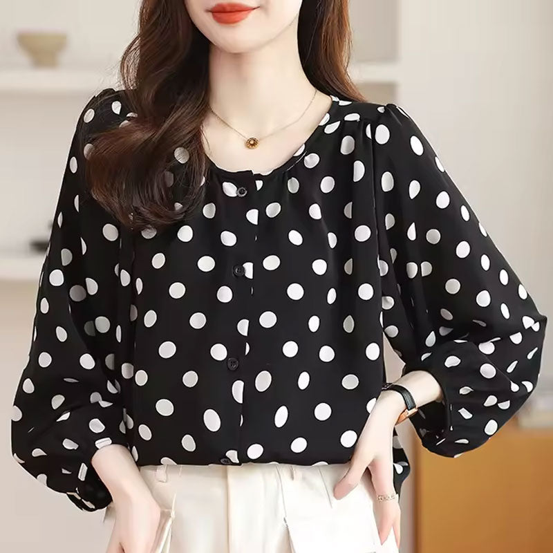 Ellie Polka Dot Flowy Blouse