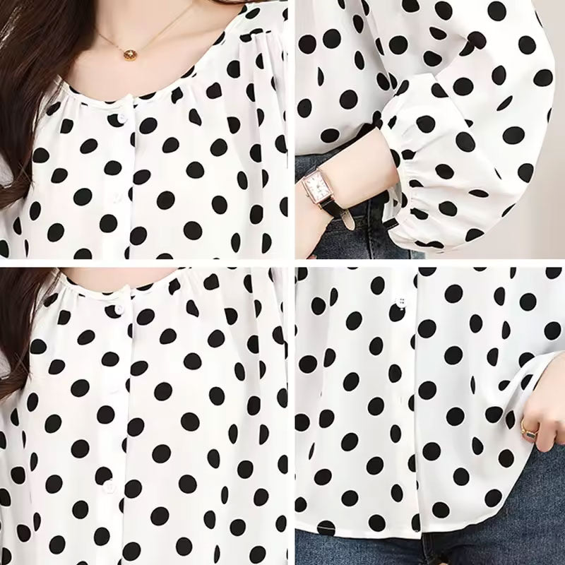 Ellie Polka Dot Flowy Blouse