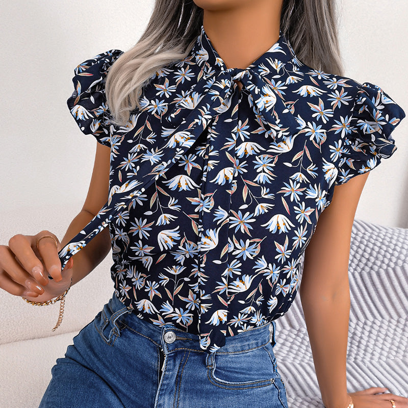 Breezy Tie-Neck Shirt