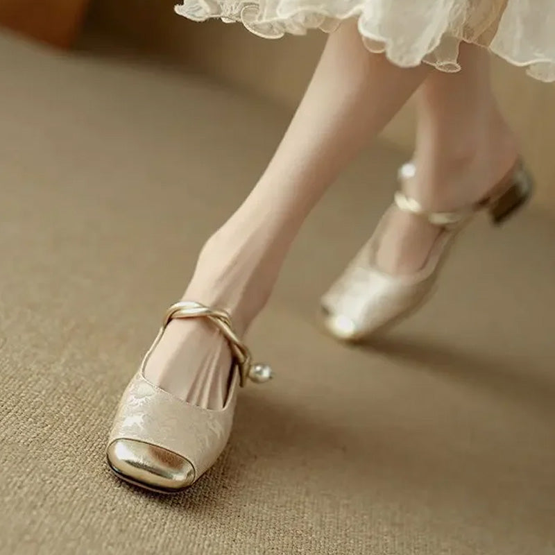 Pearl Bloom Heels