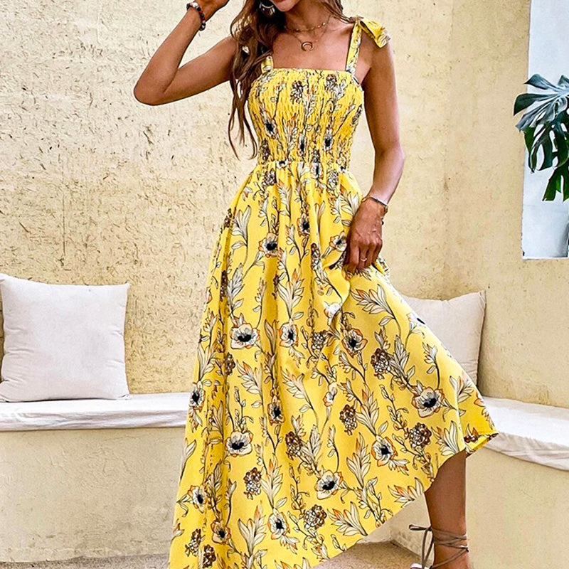 Sunbloom Tie-Strap Maxi Dress