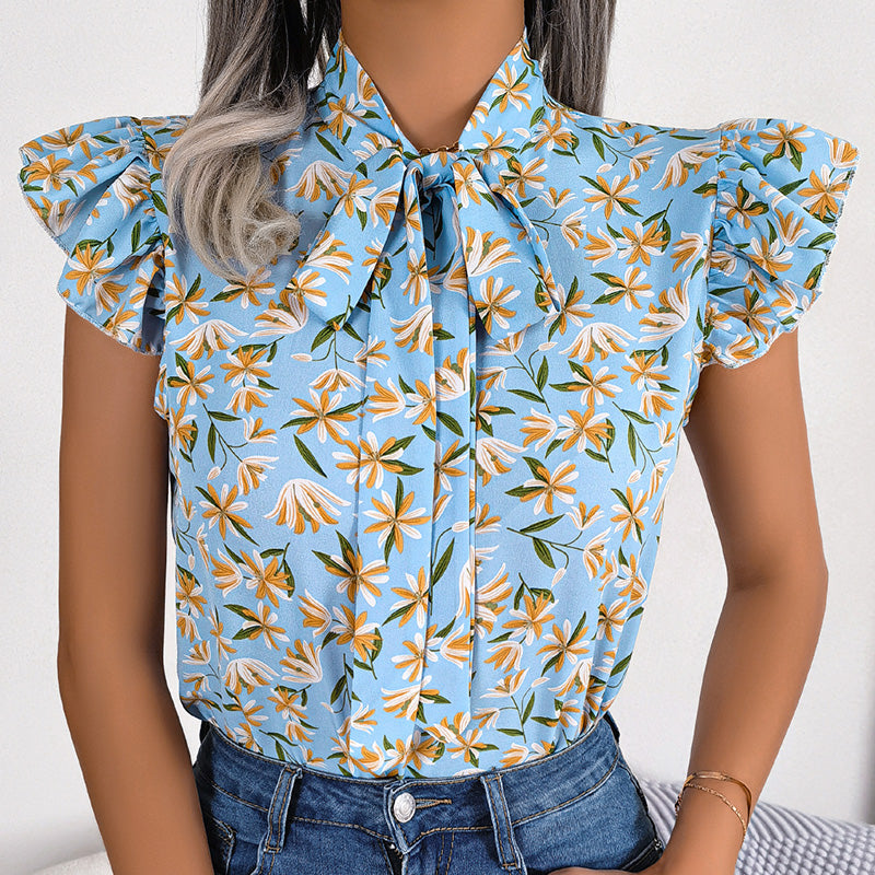 Breezy Tie-Neck Shirt