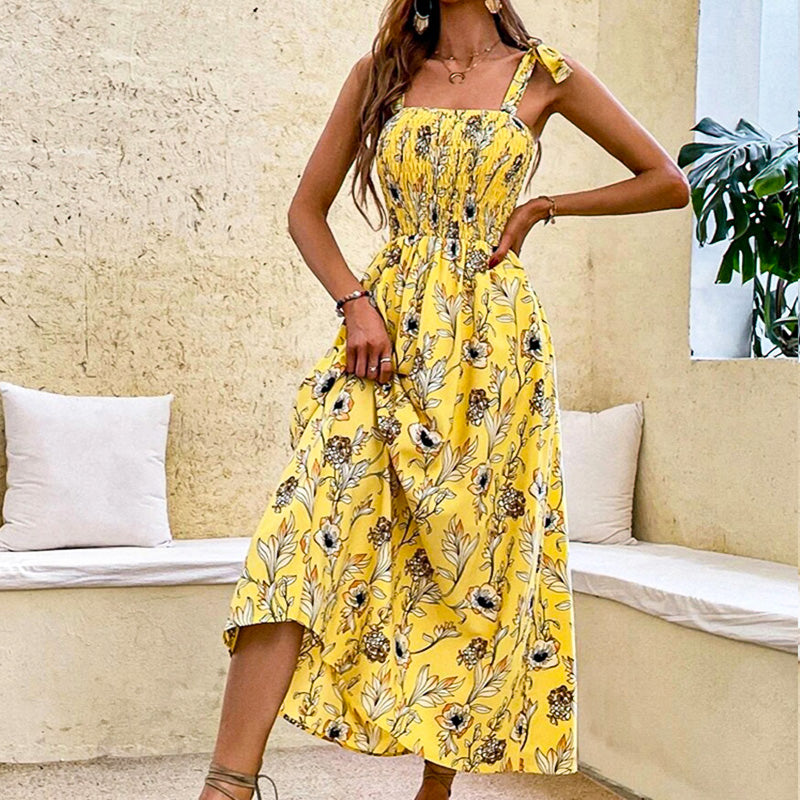 Sunbloom Tie-Strap Maxi Dress