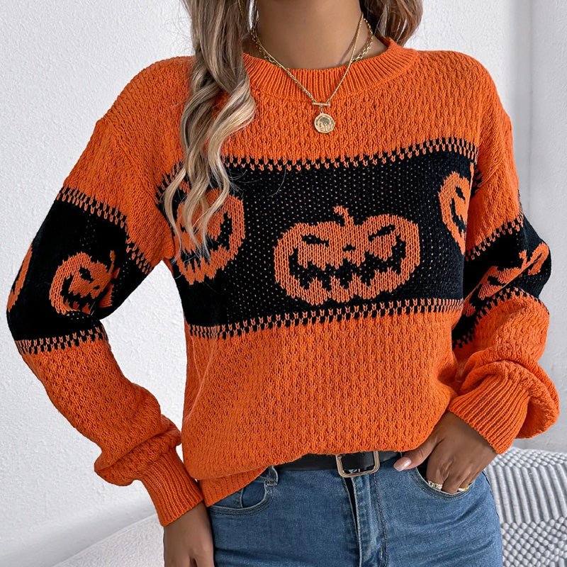 Pumpkin Knit Crew