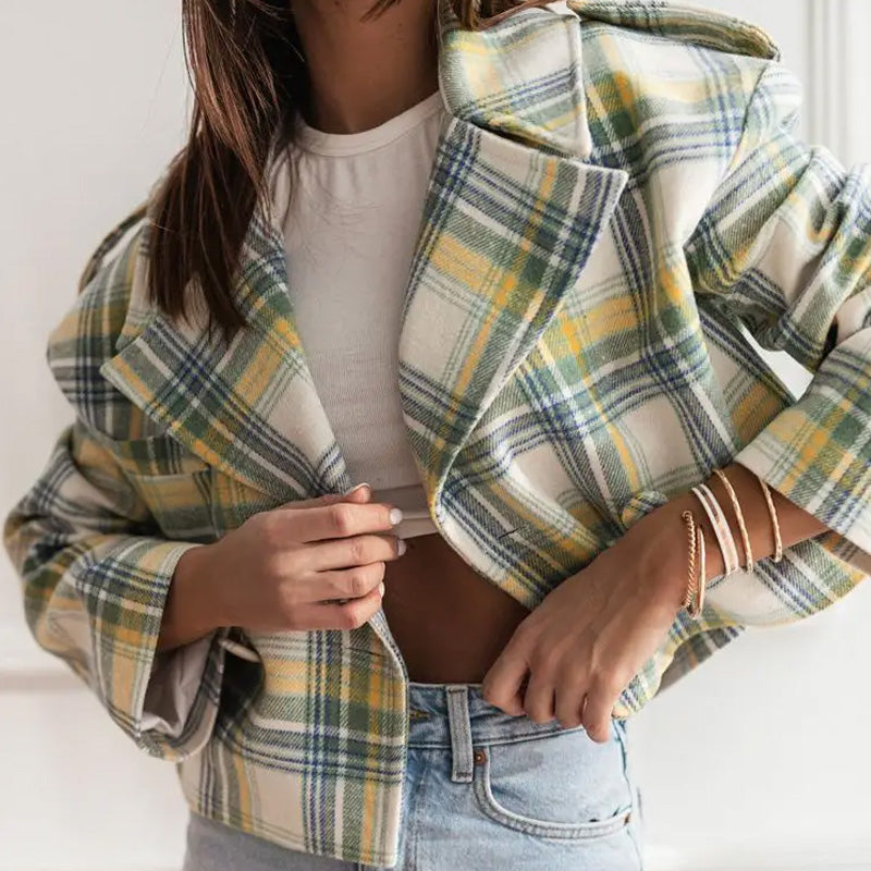 Claire Mercer Plaid Peacoat
