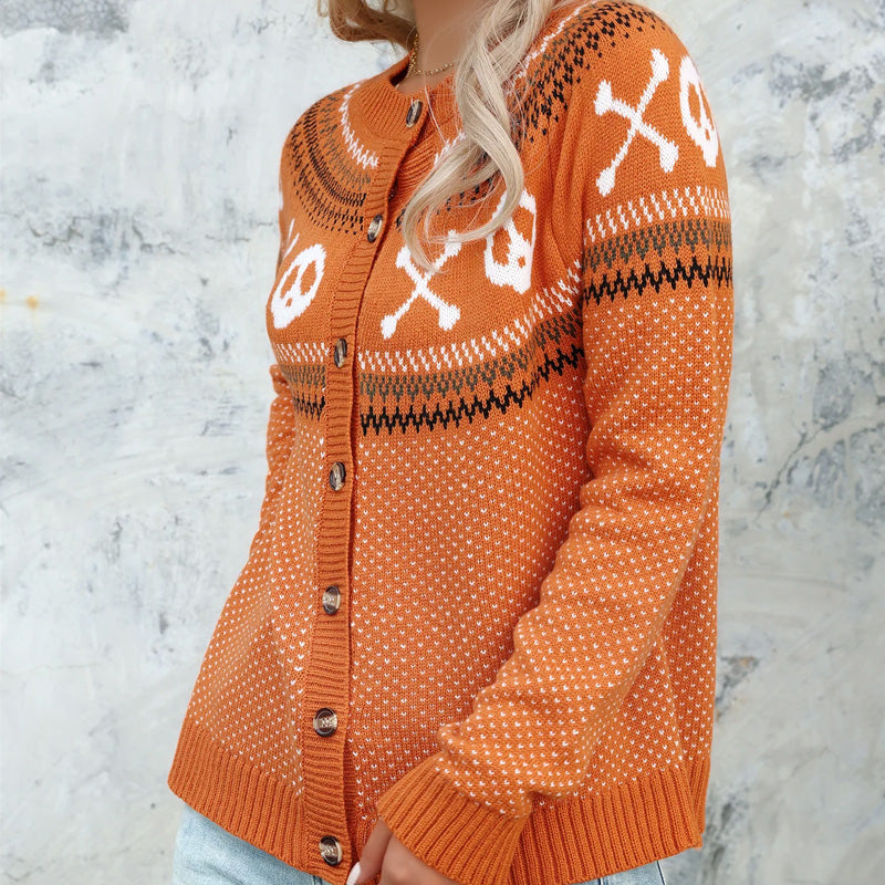Skull Knit Cardigan