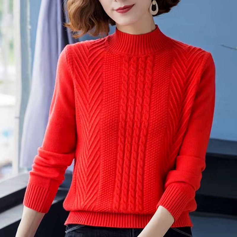 Georgia High-Neck Knit Sweater