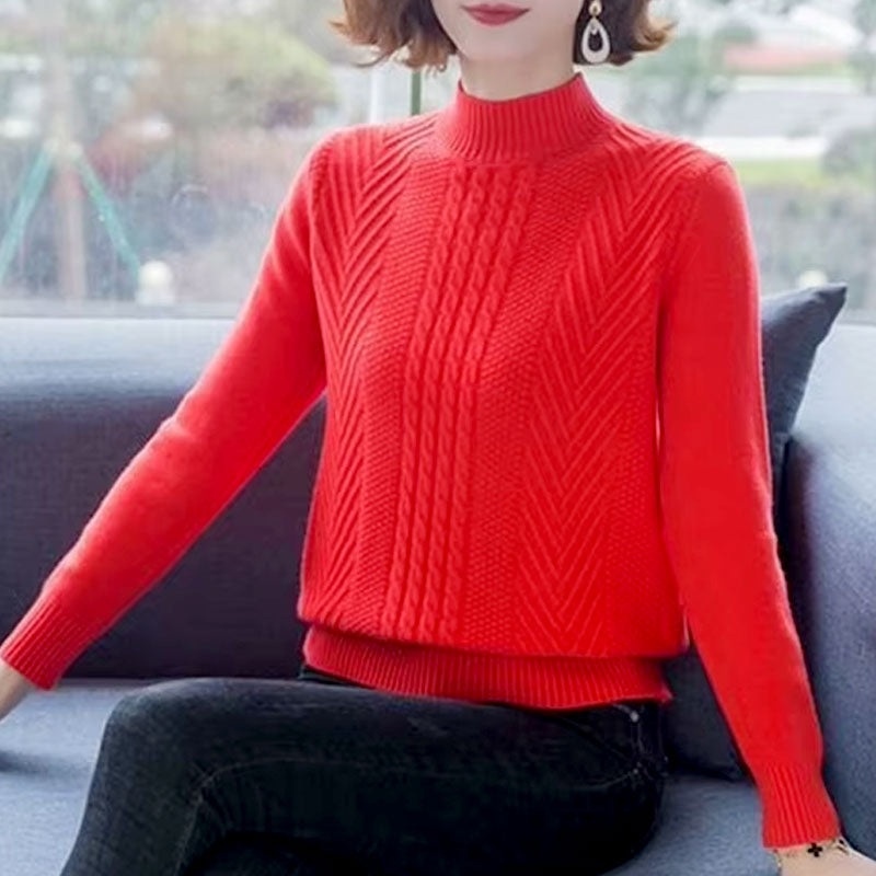 Georgia High-Neck Knit Sweater