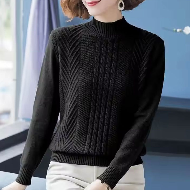 Georgia High-Neck Knit Sweater