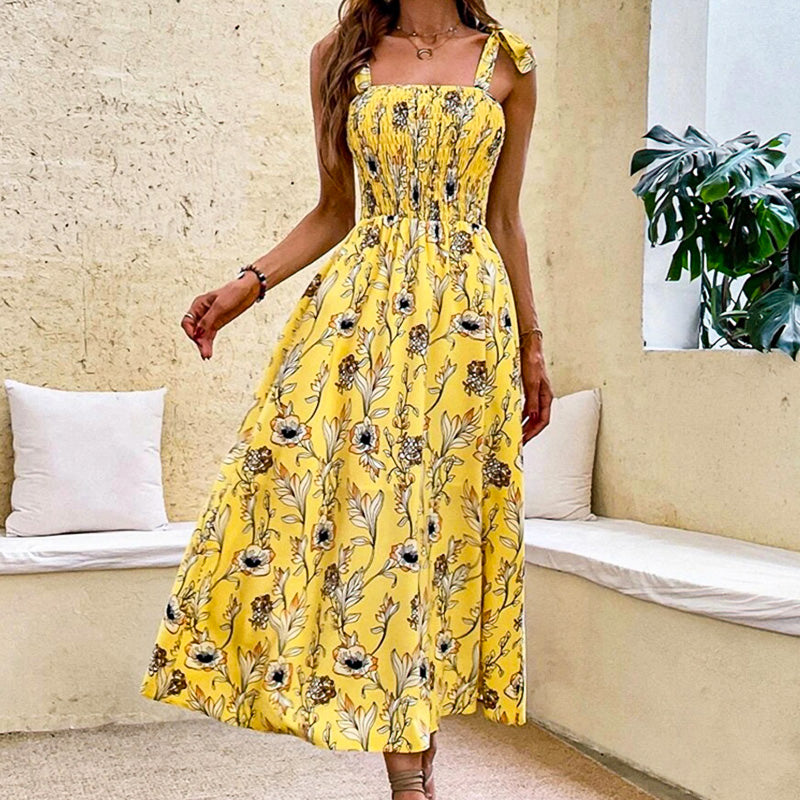 Sunbloom Tie-Strap Maxi Dress
