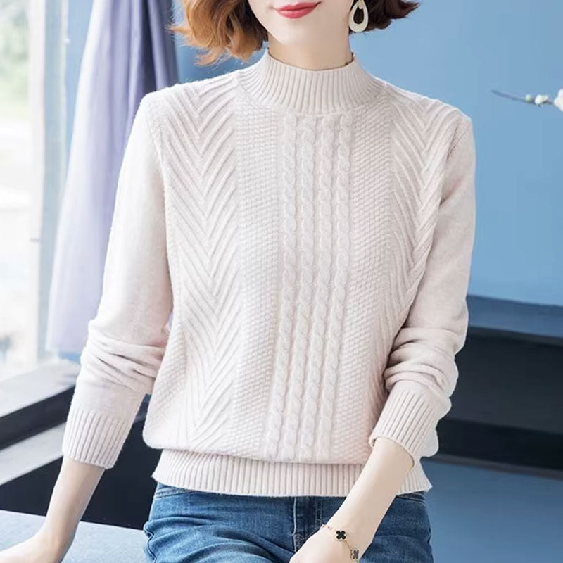 Georgia High-Neck Knit Sweater