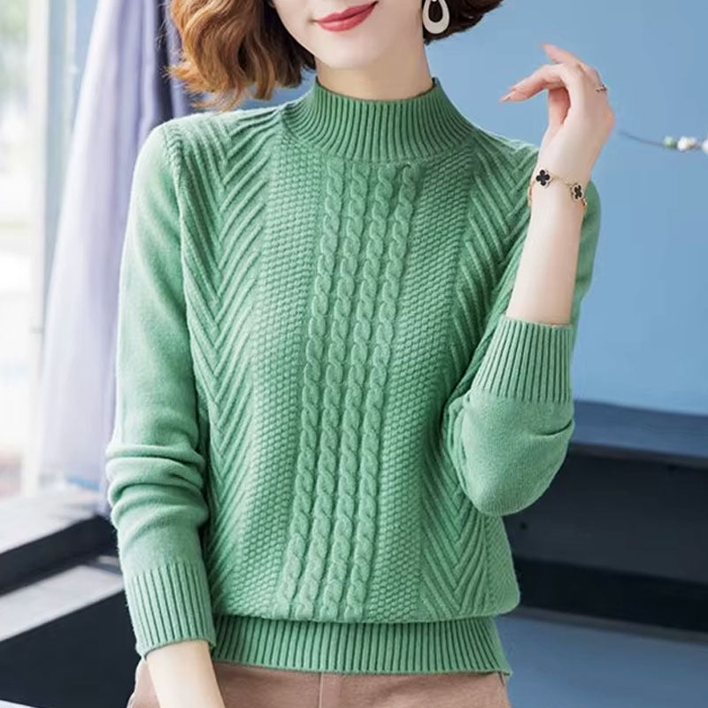 Georgia High-Neck Knit Sweater
