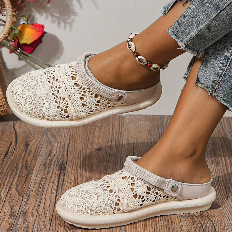 Coastal Crochet Slip-Ons