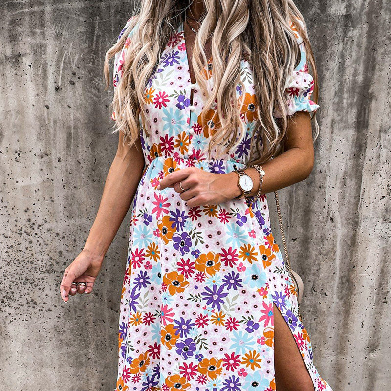 Meadow Bloom Midi Dress