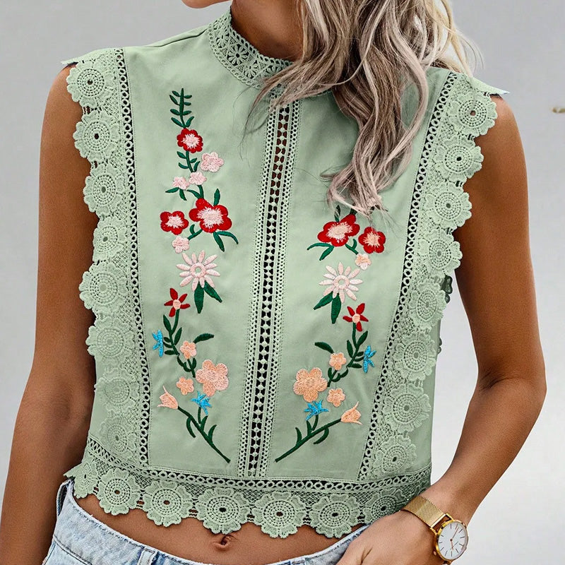 Vella Embroidered Crop