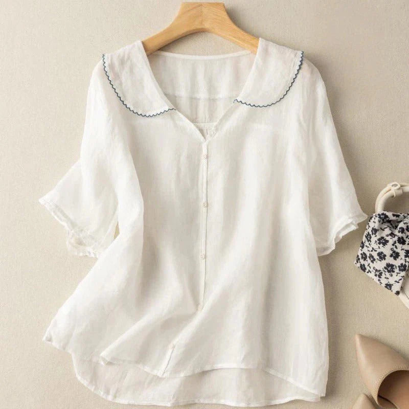 Amelia Linen Blouse