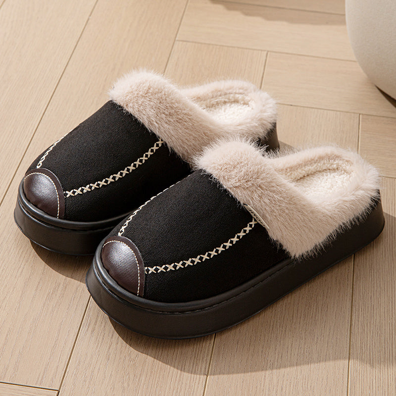 Evelyn Fur-Lined Slippers
