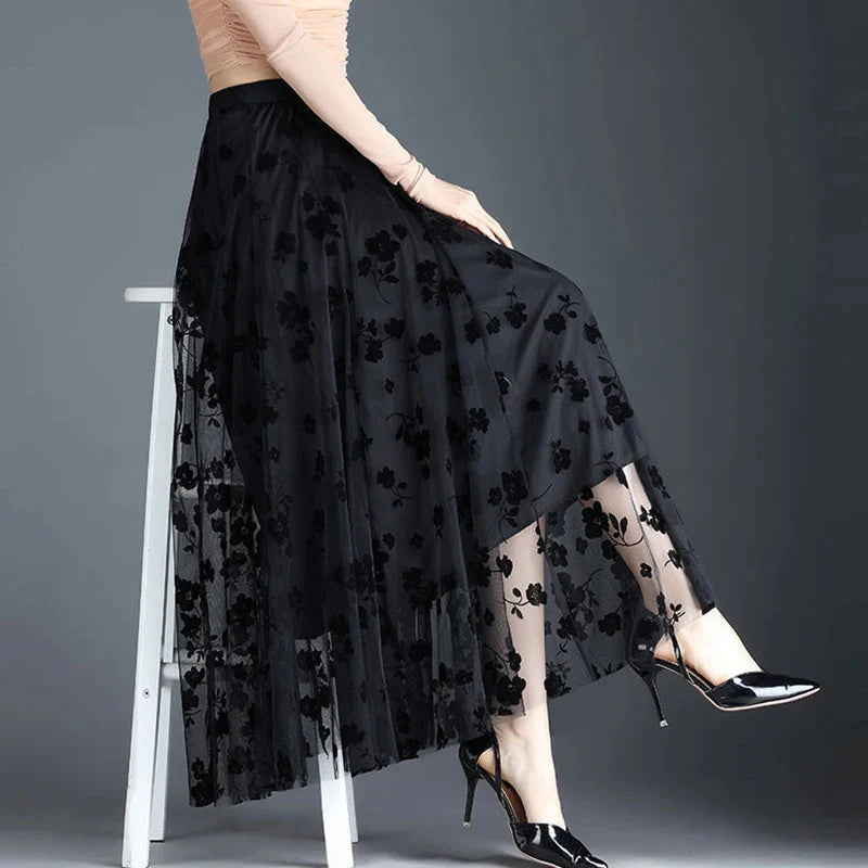 Olivia Bloom Sheer Skirt