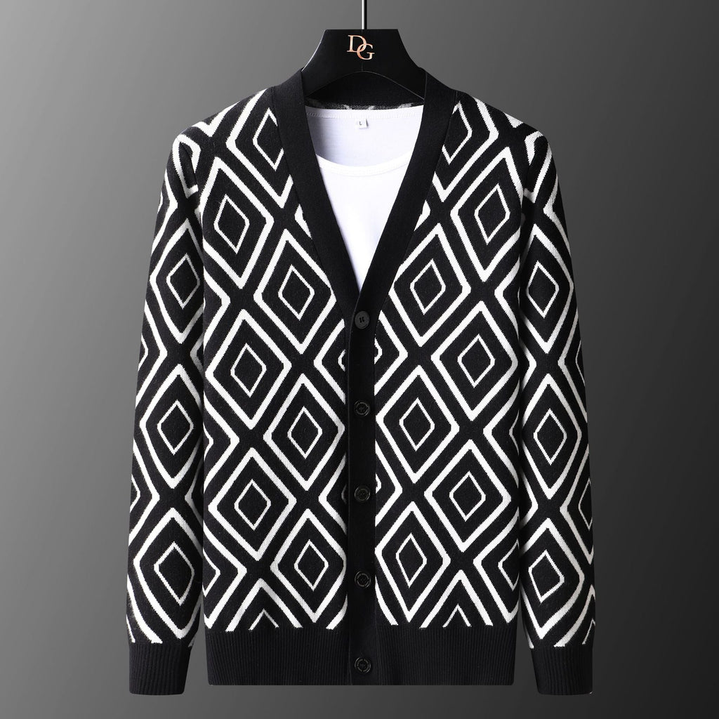 Diamond Grid Cardigan