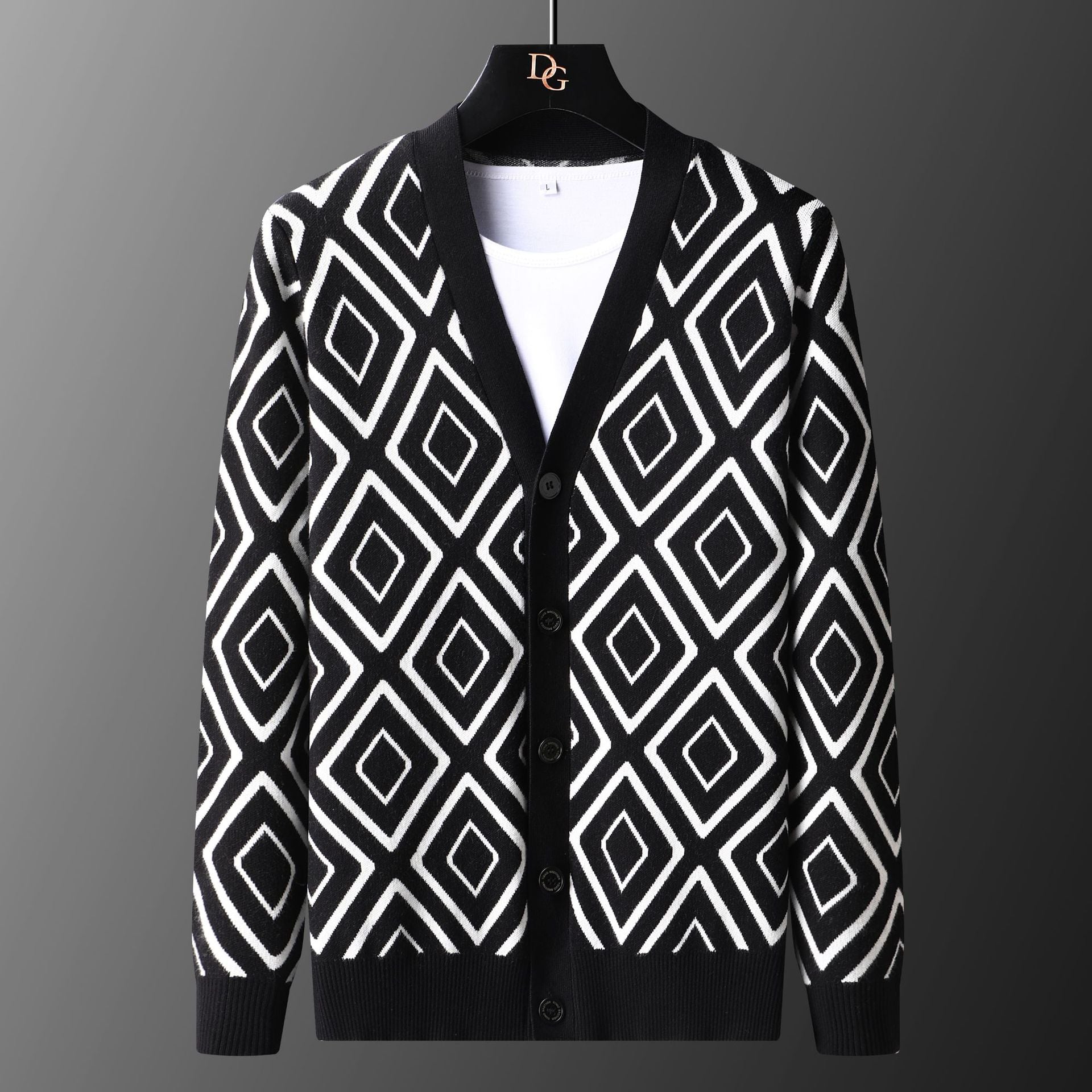 Diamond Grid Cardigan