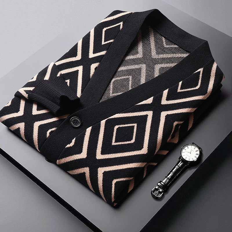 Diamond Grid Cardigan