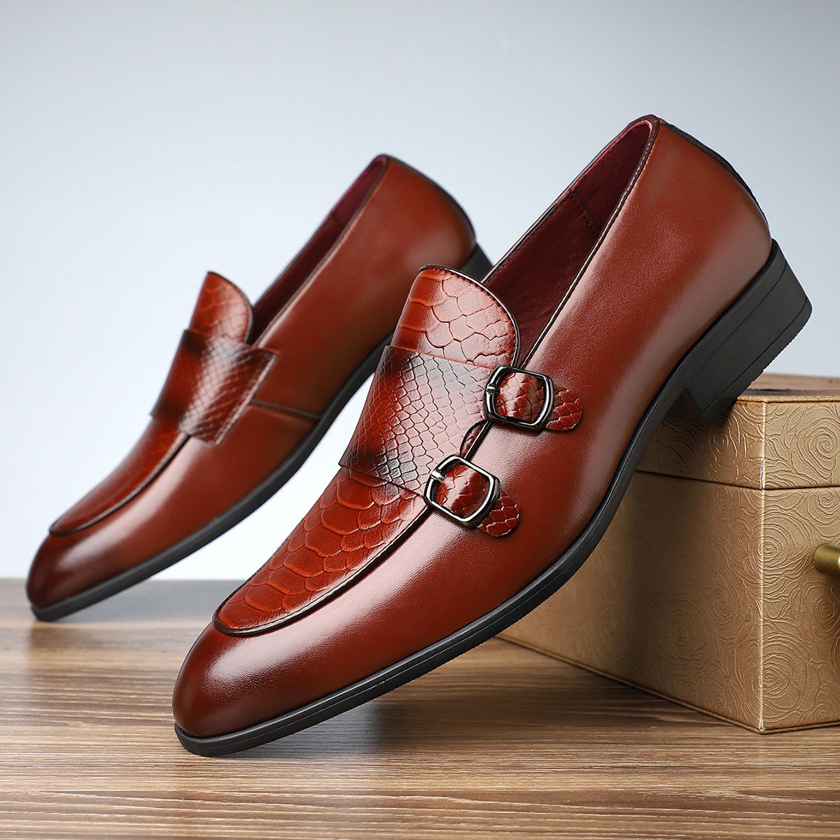 Santoni Double-Strap Loafers