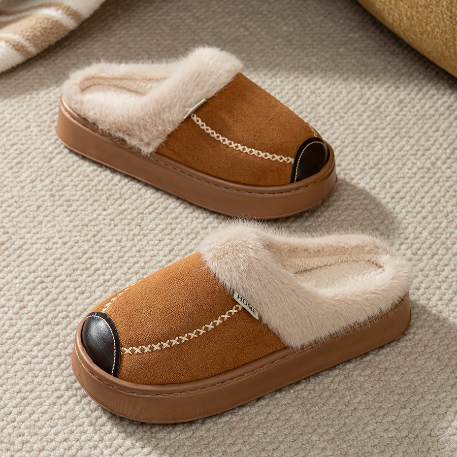 Evelyn Fur-Lined Slippers