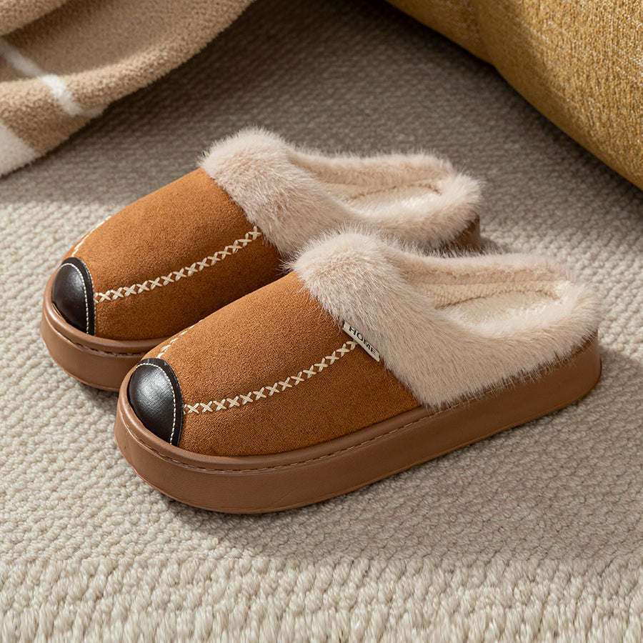 Evelyn Fur-Lined Slippers