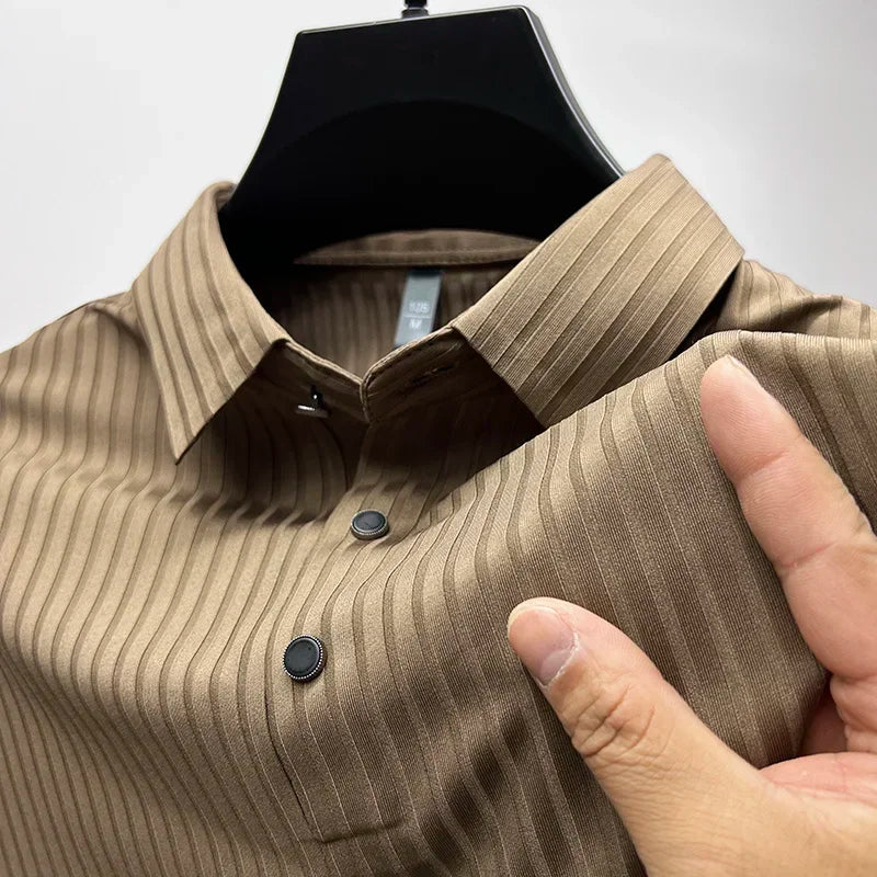 ENZO SILK POLO SHIRT