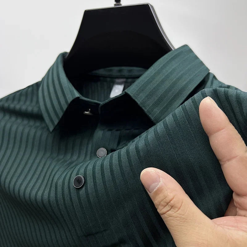 ENZO SILK POLO SHIRT