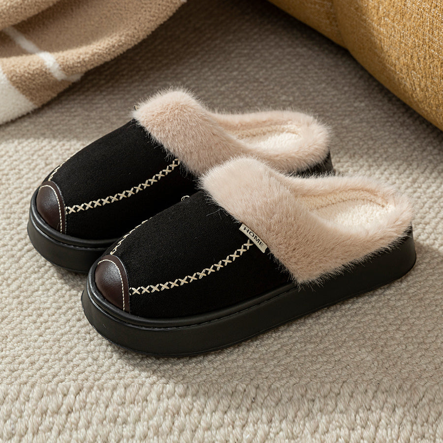 Evelyn Fur-Lined Slippers