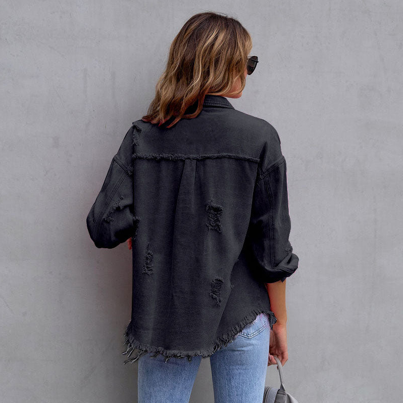 Sophia Distressed Denim Jacket