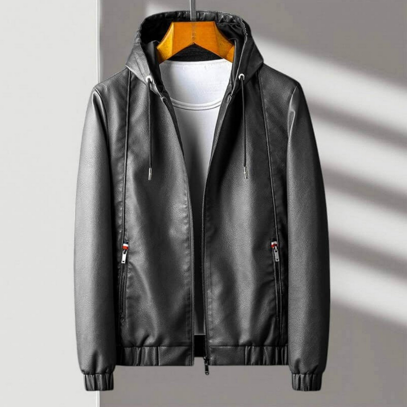 Belmont Hooded Leather Jacket
